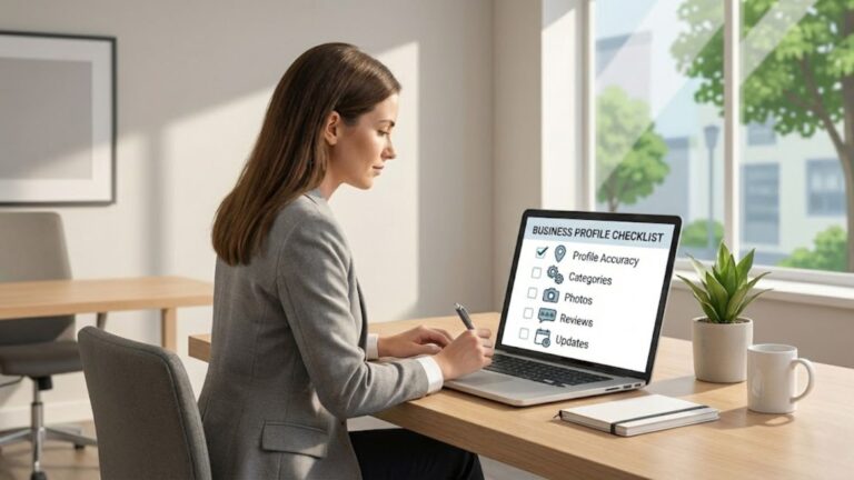 Google Business optimization checklist showing key profile fixes to improve visibility and customer calls
